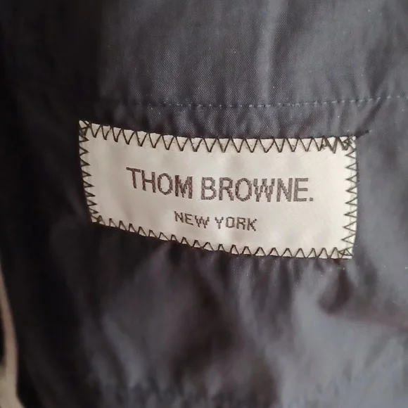 Thom Browne Nylon Armband Shirt Jacket Navy Size XL 4 Snap Front Japan